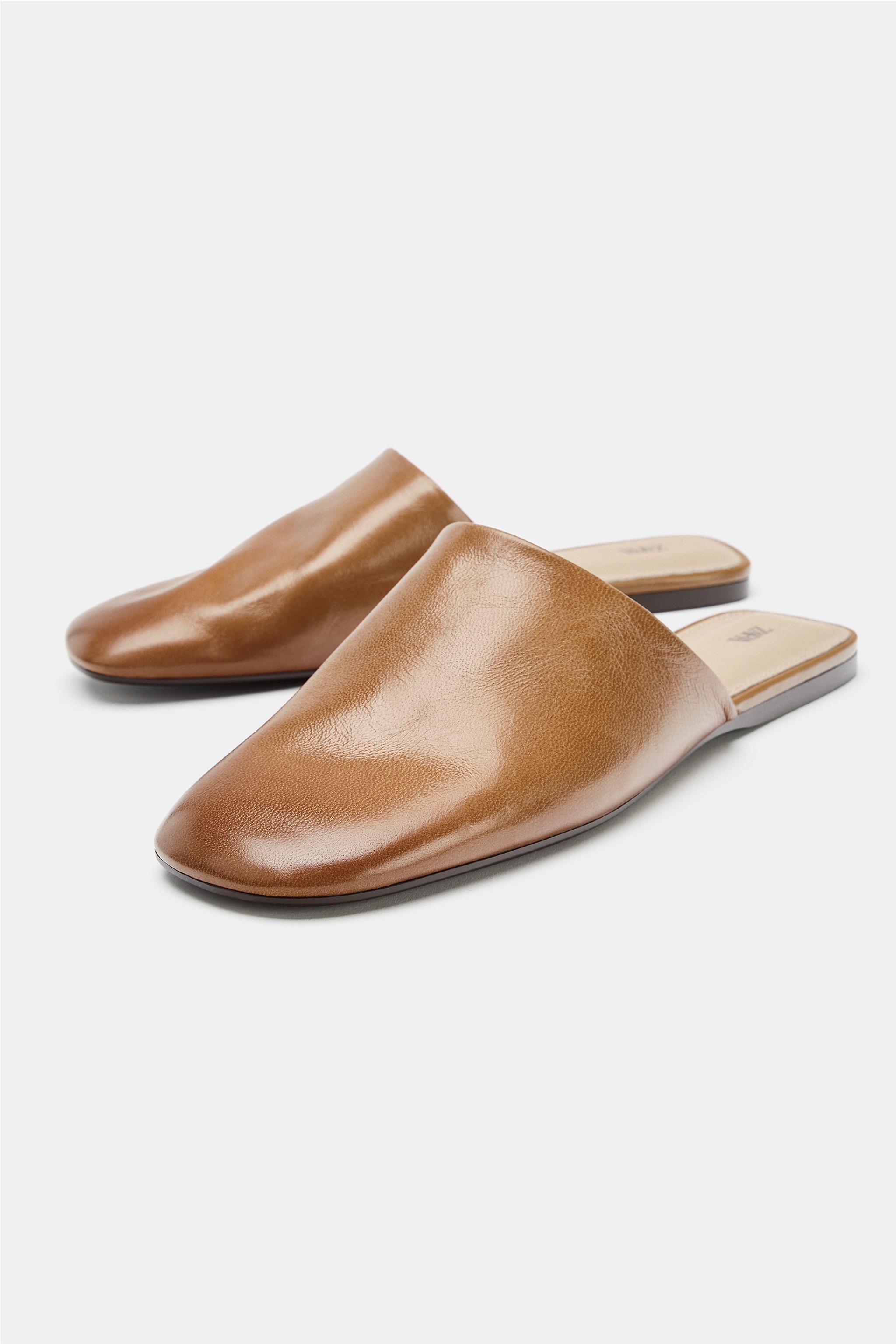 LEATHER SLINGBACK SHOES